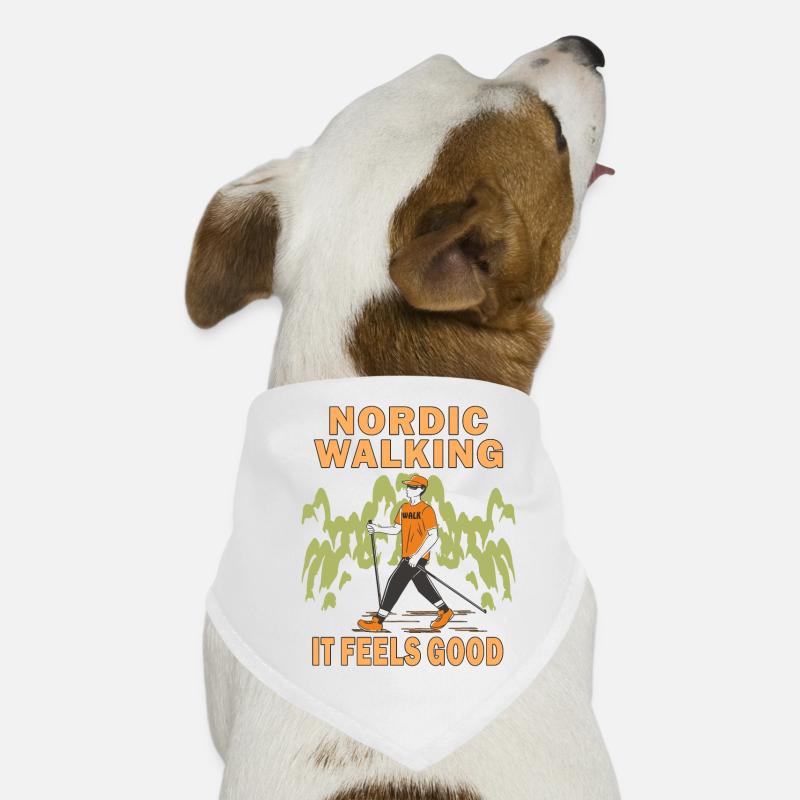 COURSE DE MARCHE NORDIQUE AVEC Bandana pour chien