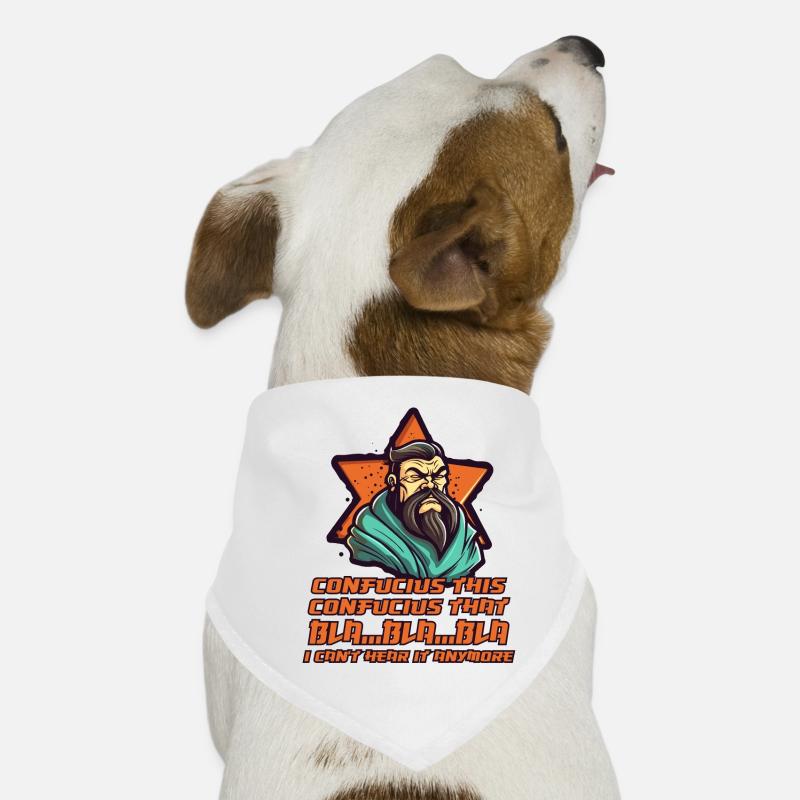 Konfuzius hat genug von den Sprüchen Hunde-Bandana