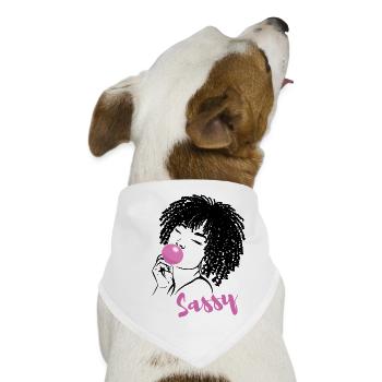 Sassy Chic mit Afro Charme - Hunde-Bandana - Weiß - Vorne