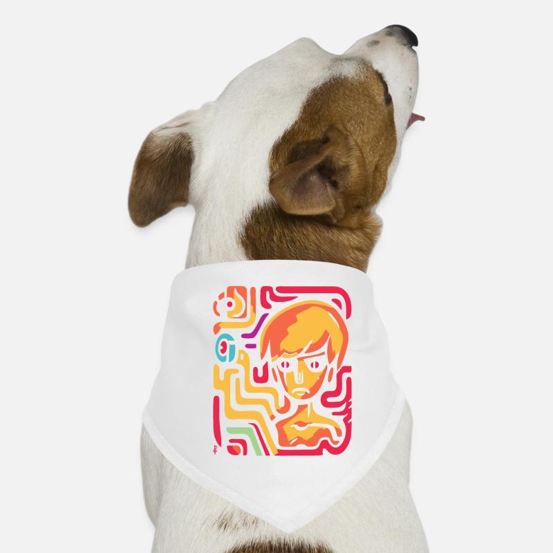 Art abstrait : Labyrinthe de l’ Bandana pour chien