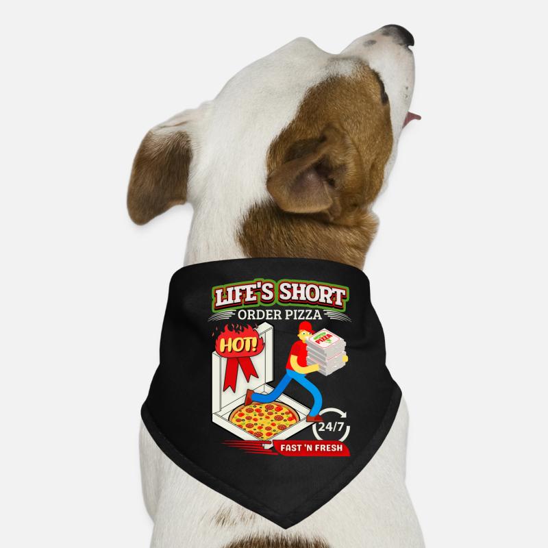Funny Pizza Saying, Pizza Delivery Service Dog Bandana