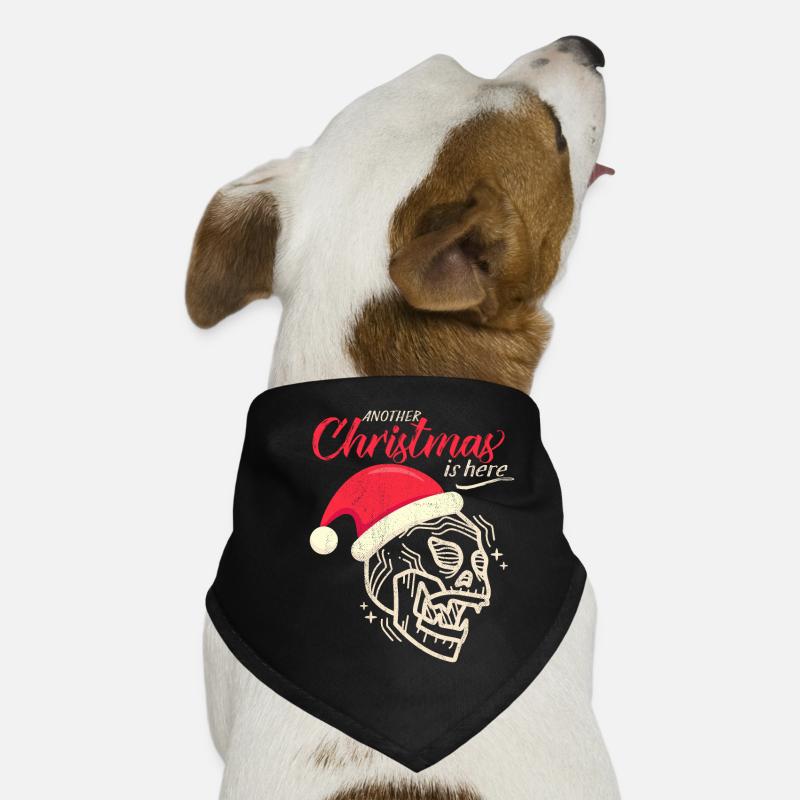 Weihnachten Totenkopf Skull, lustiger Spruch Hunde-Bandana