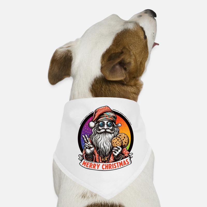 Weihnachtsmann-Hippie Hunde-Bandana