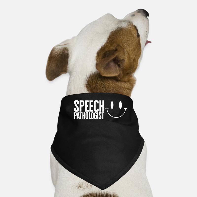 Speech Therapist Shirt, Speech Pathologist Happy Dog Bandana