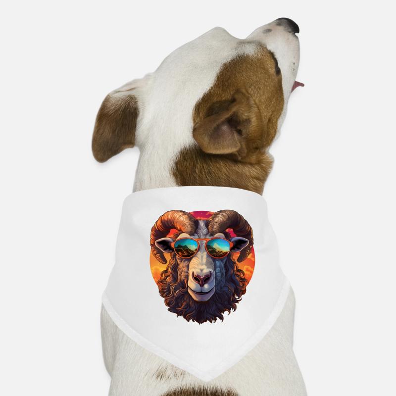 Sven der coole, freundliche stolze Widder Hunde-Bandana