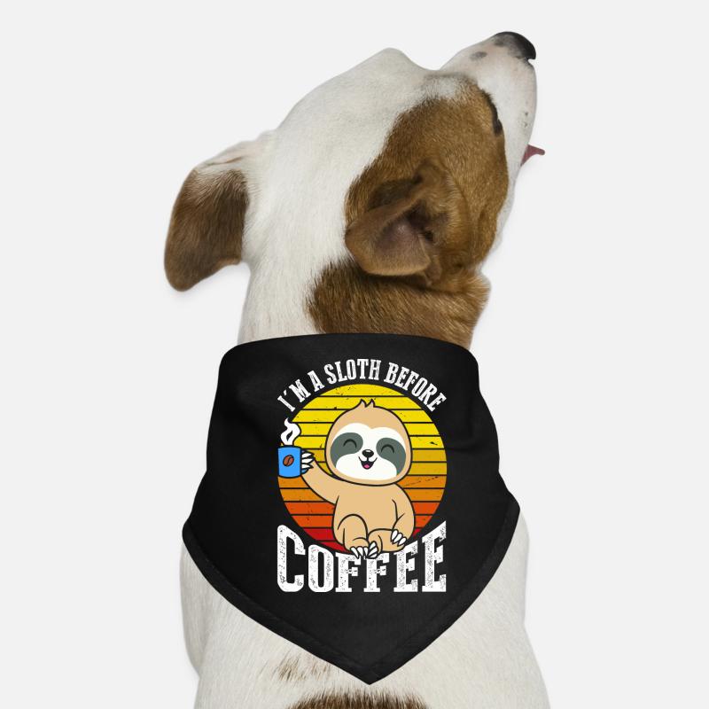 Je suis un paresseux devant le café au rétro Bandana pour chien