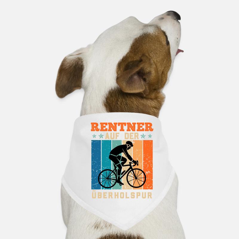 Rentner auf der Überholspur Ruhestand Biker - Hunde-Bandana - Weiß