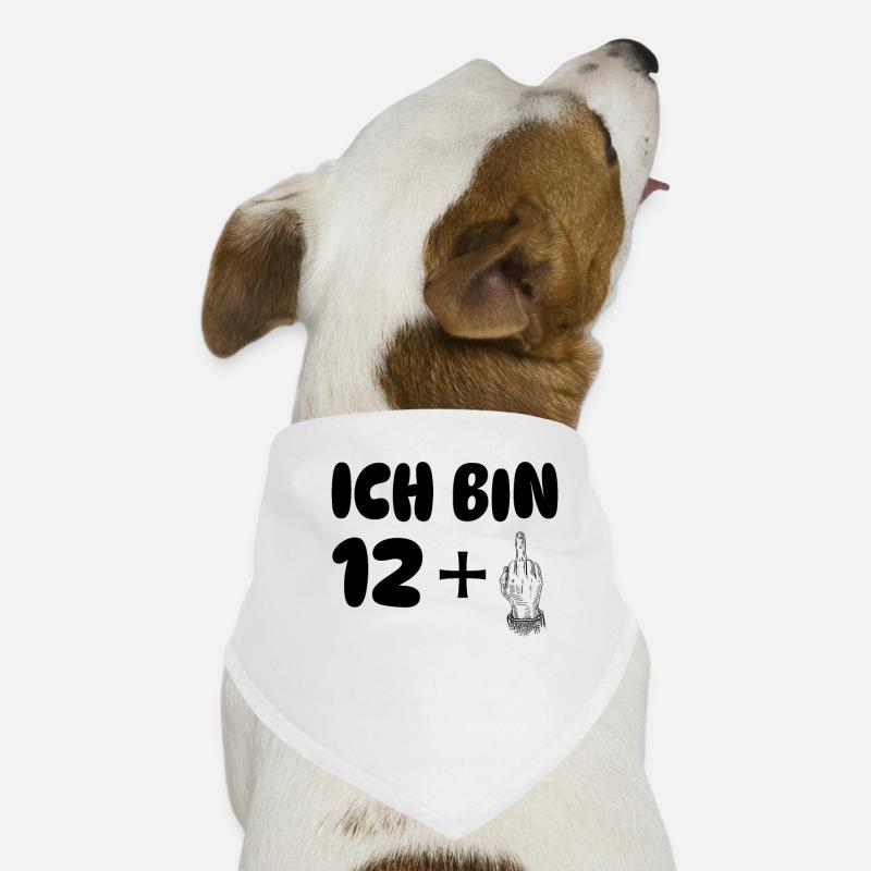 ich bin 13 - Hunde-Bandana - Weiß