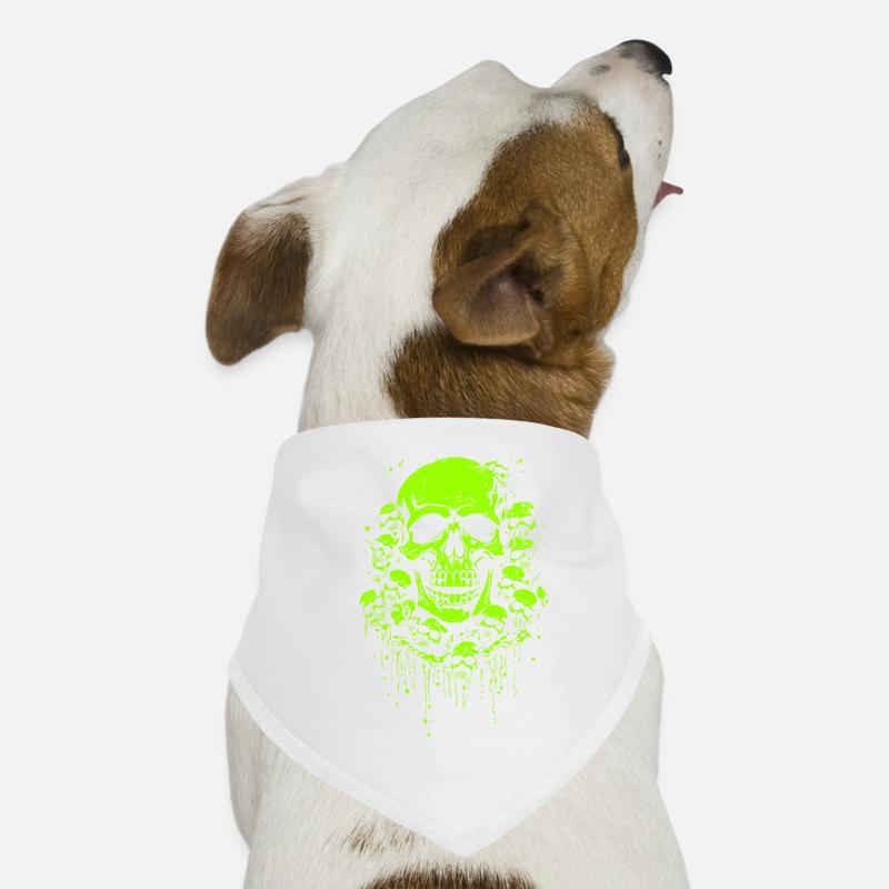 Les crânes verts visqueux abondent Bandana pour chien