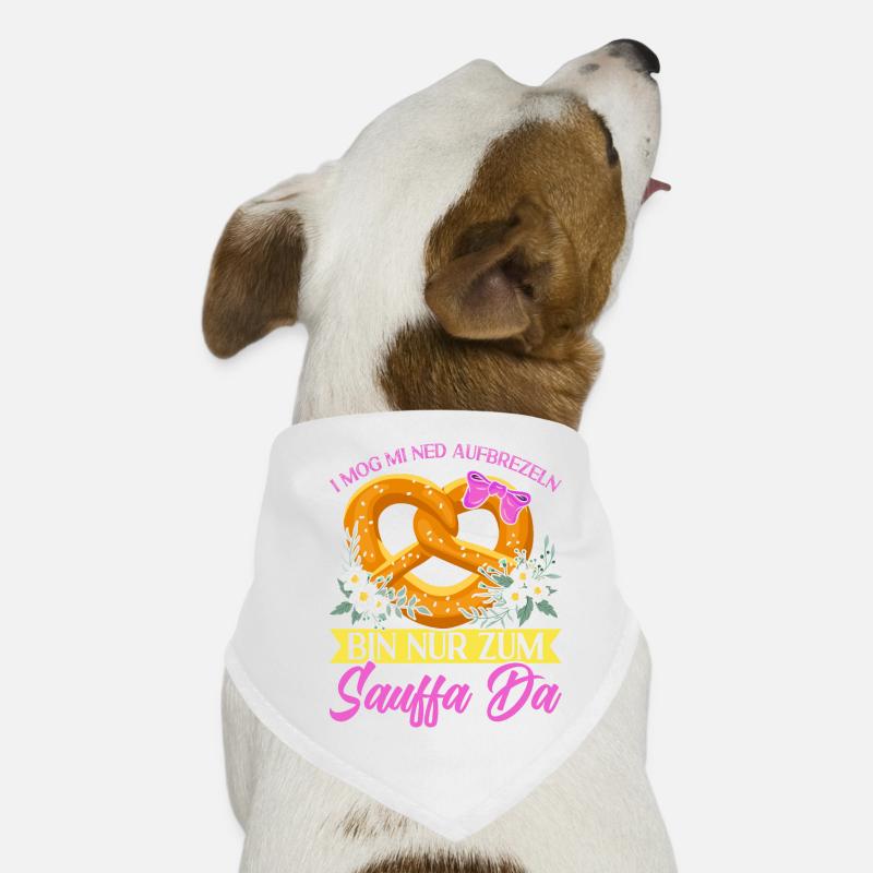 Bin nur zum Sauffa Da Deutsche Hunde-Bandana