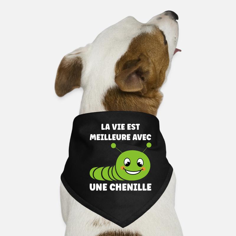 Chenilles insecte Amour petite chenille Bandana pour chien