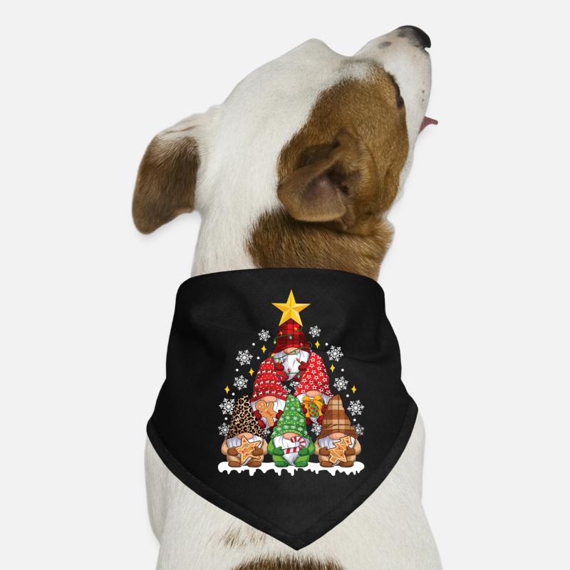 Arbre de Noël drôle de Noël Gnome Bandana pour chien