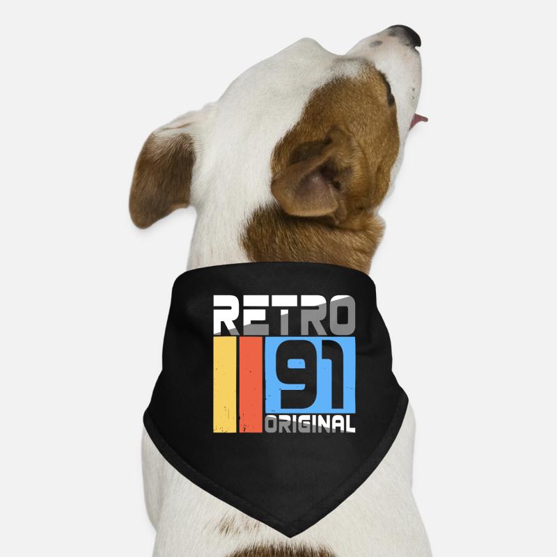 1991 Vintage classique rétro édition limitée Bandana pour chien