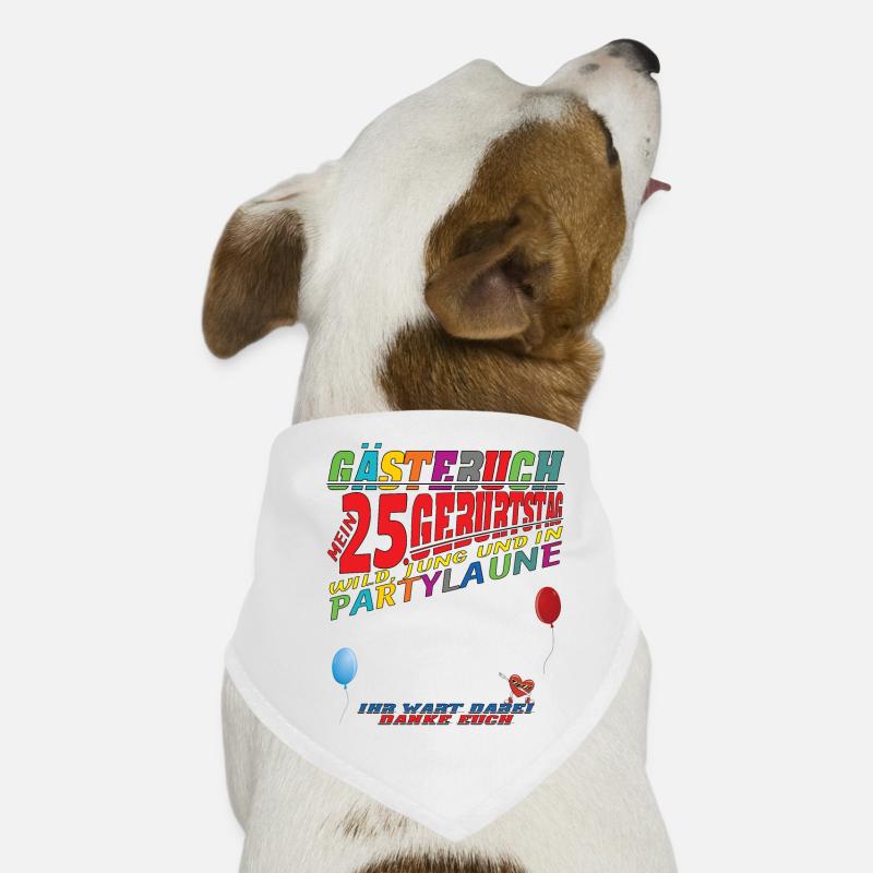 25. Geburtstag Frau & Mann Gästebuch Hunde-Bandana