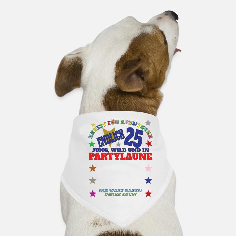 25. Geburtstag Frau & Mann Gästebuch Hunde-Bandana