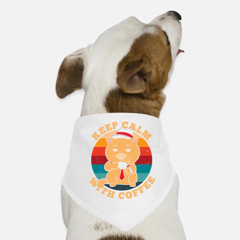 Restez calme avec le café rétro Bandana pour chien