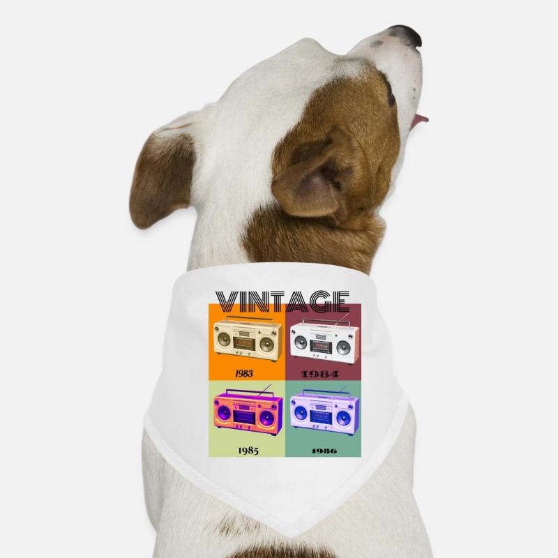 Radio Cassette Player, Retro Dog Bandana
