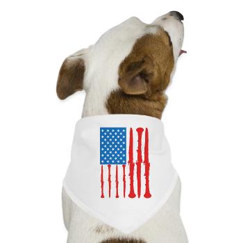 Klarinette 4. Juli USA - Hunde-Bandana - Weiß - Vorne