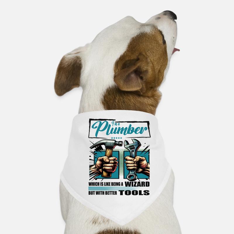 Profession de plombier disant ouvrier Bandana pour chien