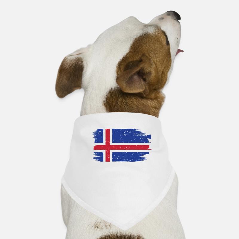 Drapeau de l’Islande Drapeau de Reykjavík Islandais Bandana pour chien