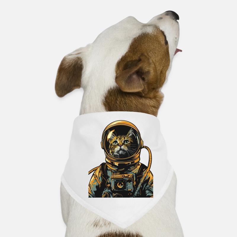 Astronaute Chat Explorateur De L’espace Drôle Bandana pour chien
