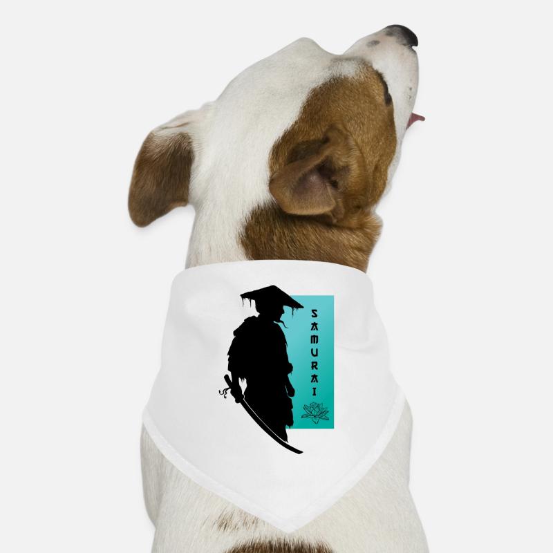 Samouraï fleur guerrier paix de l’ Art Bandana pour chien