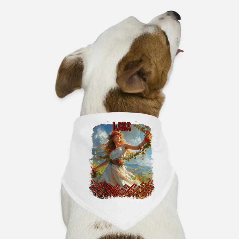 Divinité slave Lada Déesse Folklore Mythologie - Bandana pour chien - blanc