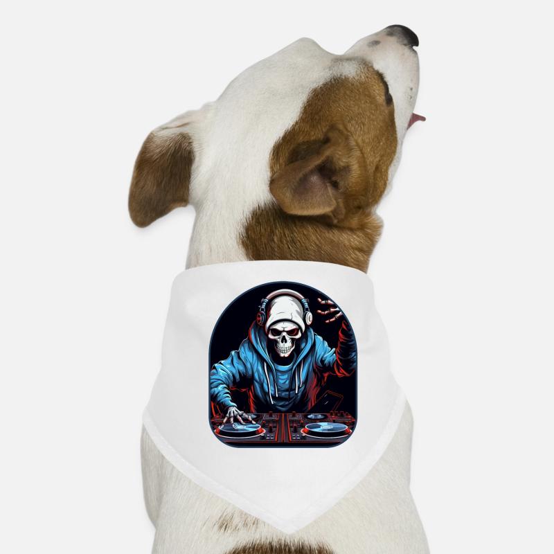 DJ Skeleton Spin and Rock Dog Bandana