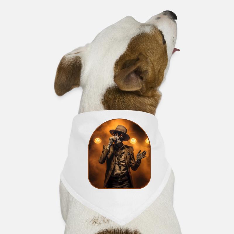 Classic Rocker Skeleton Fedora Aviator Shades Tee Dog Bandana
