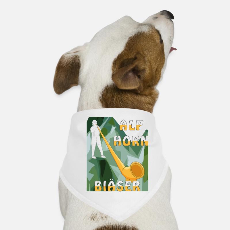 ALPHORN BLÄSER - Hunde-Bandana - Weiß