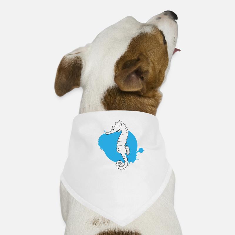 Silhouette Seahorse Ocean Dog Bandana