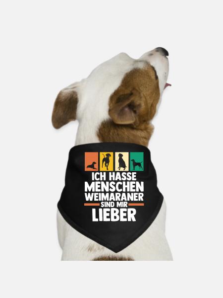 Hund Weimaraner - Hunde-Bandana - Schwarz - Vorne