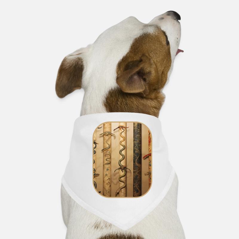 Scroll Crawling Lizards Artistic Intrigue T Shirt Dog Bandana