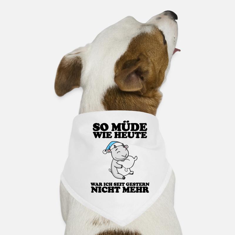 Ausschlafen Müde Spruch lustig Schlafen - Ziege Hunde-Bandana