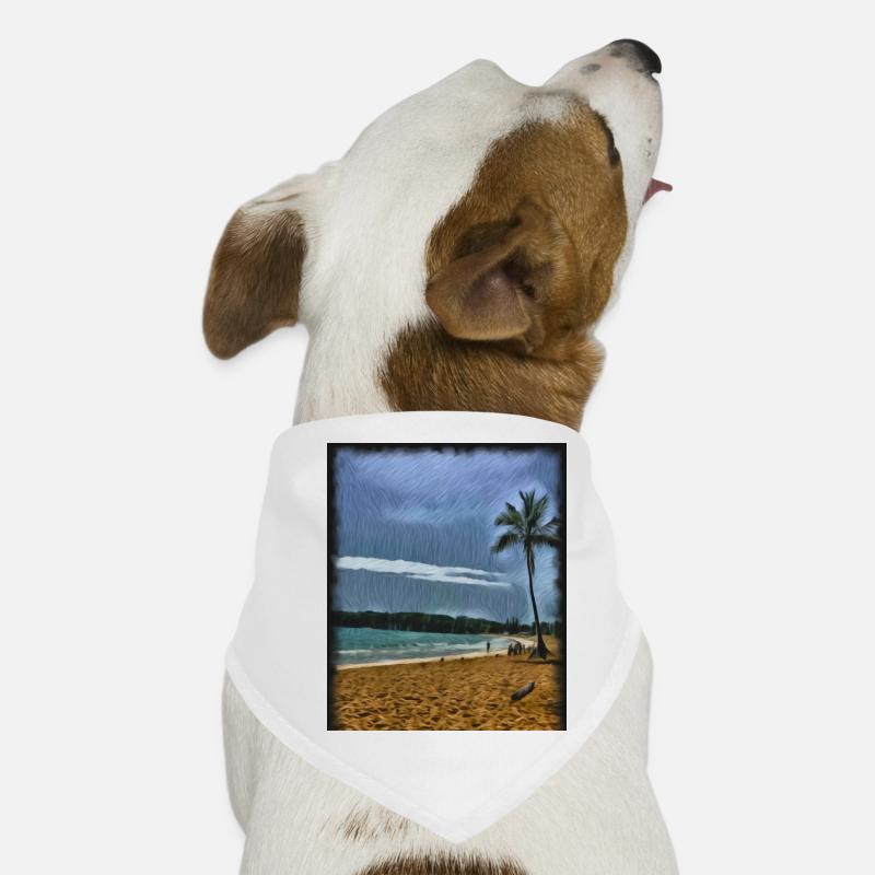 Entspannung - Hunde-Bandana - Weiß