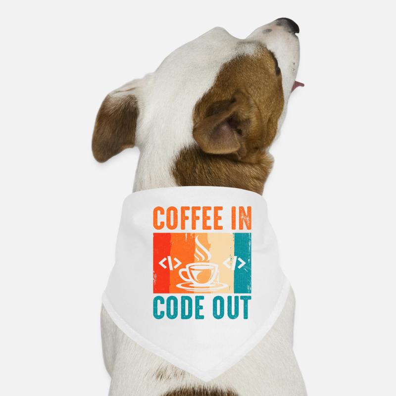 Café Codage Programmeur Codeur Développeur Nerd Coff Bandana pour chien