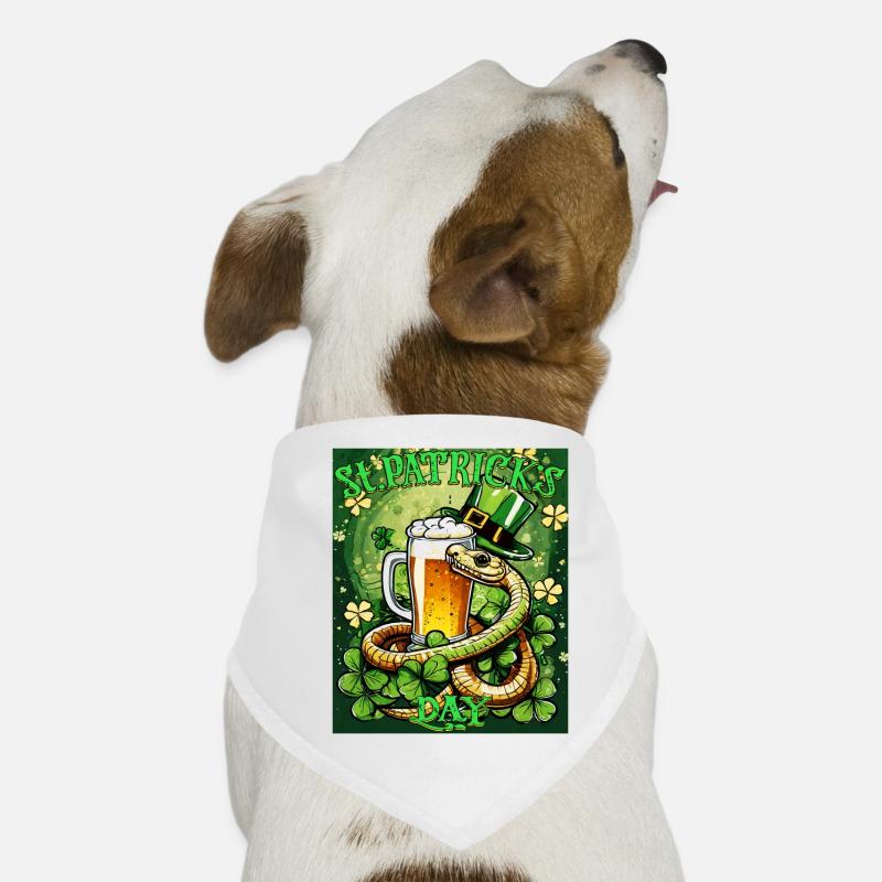 JOUR DE LA SAINT-PATRICK SERPENT BIÈRE TRÈFLE Bandana pour chien