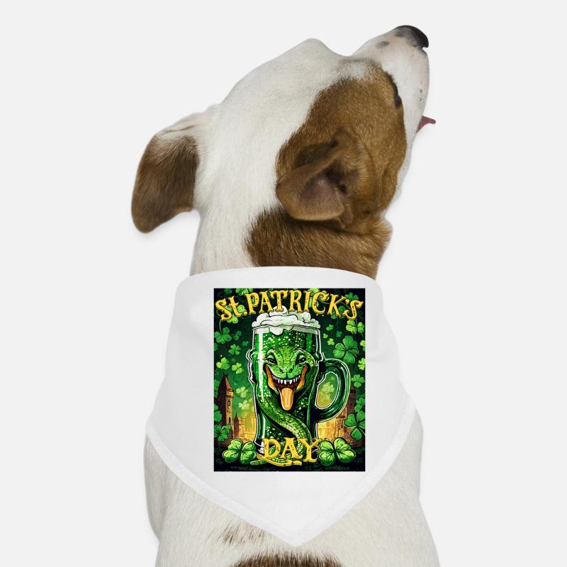 ST PATRICK´S DAY SCHLANGE BIER KLEEBLATT Hunde-Bandana