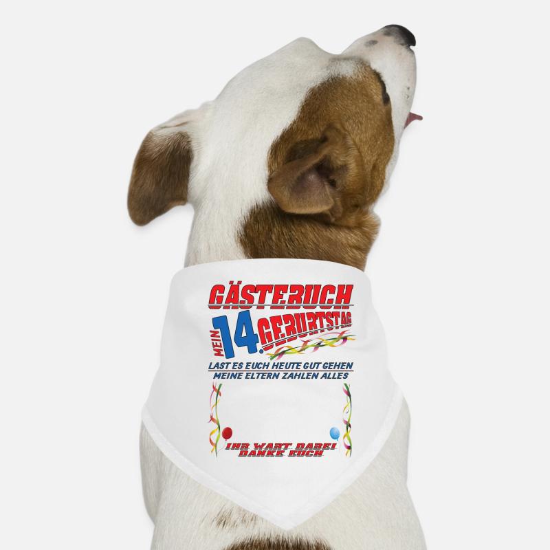 14. Geburtstag Mädchen & Junge Gästebuch Hunde-Bandana