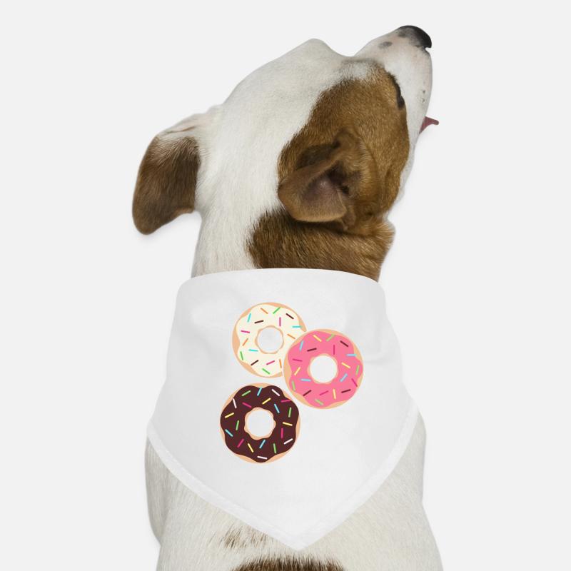 Donut sur le thème Donut pulvérisé drôle mignon Bandana pour chien