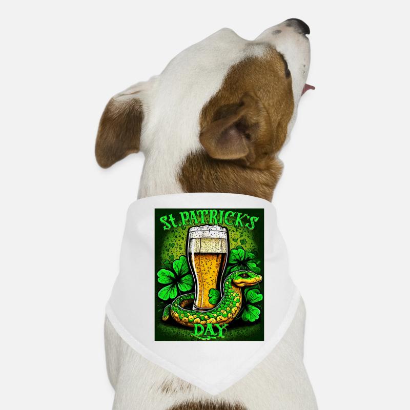 JOUR DE LA SAINT-PATRICK SERPENT BIÈRE TRÈFLE Bandana pour chien