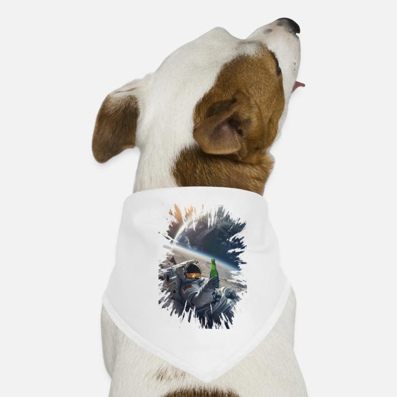 Astronaut with beer Dog Bandana