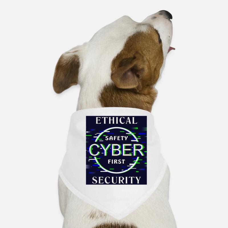 Ethical Cyber Security - Hunde-Bandana - Weiß