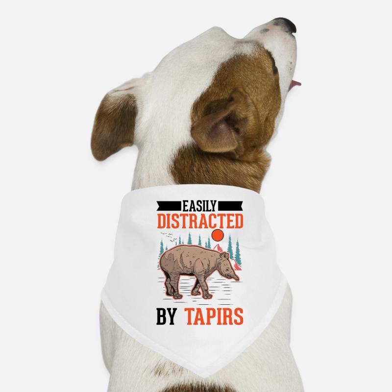 Easily distracted by Tapirs Dog Bandana