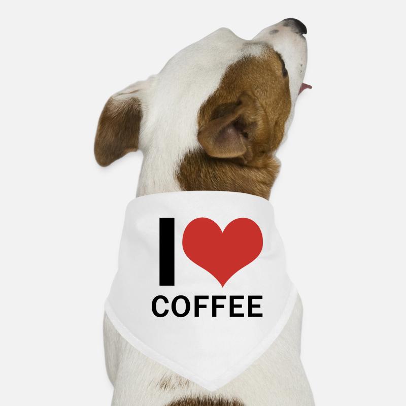 J’aime le café Bandana pour chien