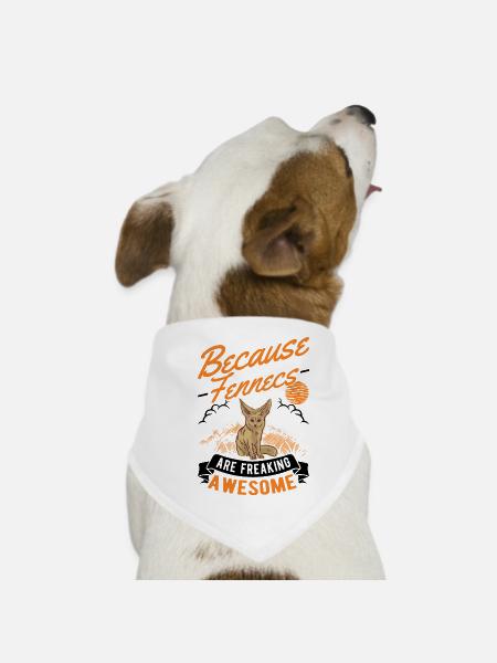 Parce que les Fennecs sont vraiment géniaux Fennek - Bandana pour chien - blanc - Devant