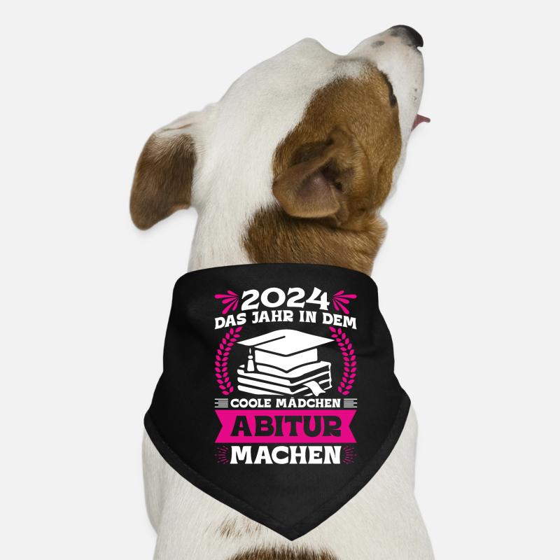 2024 Das Jahr in dem Coole Mädchen Abitur Machen Hunde-Bandana