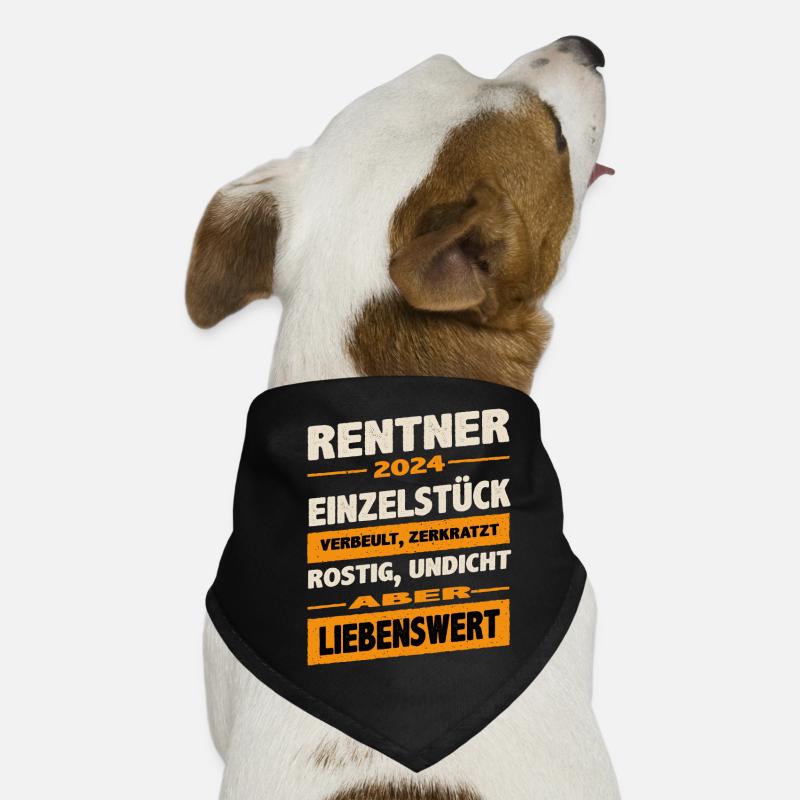 rentner 2024 einzelstück liebenswert Gelb Hunde-Bandana
