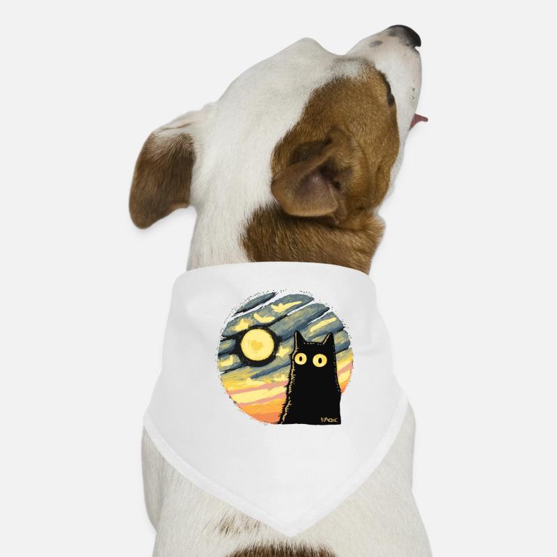 Stars moonlight moon cat Dog Bandana