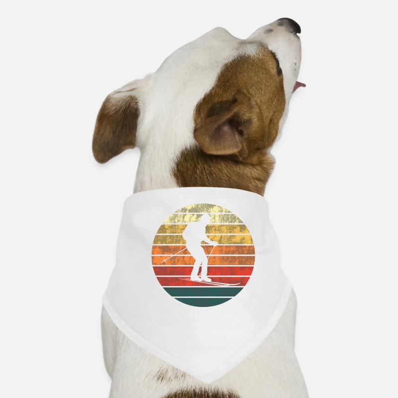 Coucher de soleil sur Ski cadeau Bandana pour chien